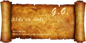 Glück Odó névjegykártya